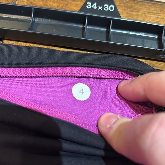 lululemon athletica Magenta and Black Athletic Shorts - Picture 3 of 3